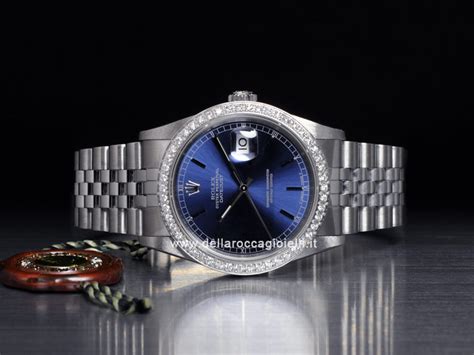 rolex datejust 16234 jubilee quadrante blu ghiera diamanti|rolex datejust 16234.